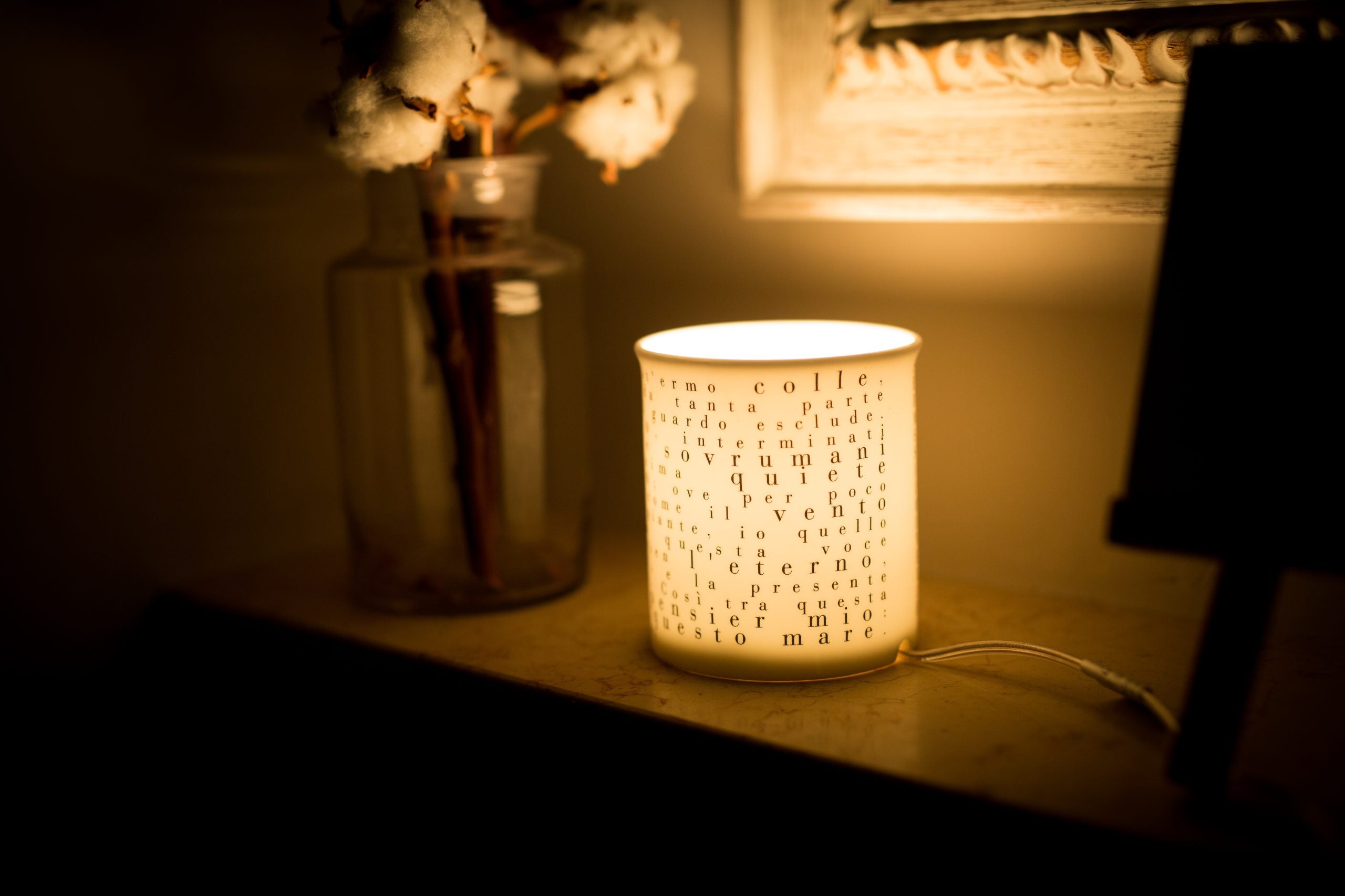 Lampada letteraria - Poesia “l’Infinito”, Giacomo Leopardi